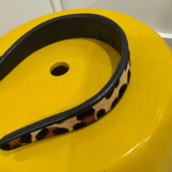 Leopard Print Leather Headband. Extremely high quality very rarely used - Picture 3 of 4